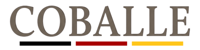 Coballe logo with a dark blue background