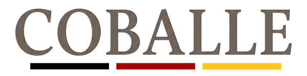 Coballe logo with a dark blue background